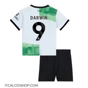 Liverpool Darwin Nunez #9 Seconda Maglia Bambino 2023-24 Manica Corta (+ Pantaloni corti)